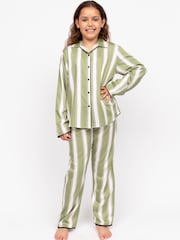Cyberjammies Green Minijammies Printed Long Sleeve Pyjamas Set - Image 1 of 4
