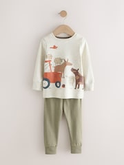 Brown/Orange Mini Snuggle Pyjamas 3 Pack (9mths-10yrs) - Image 2 of 7