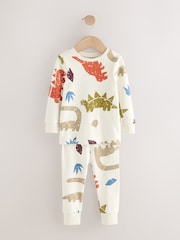 Multi Bright Dino Snuggle Pyjamas 3 Pack (9mths-10yrs) - Image 3 of 7
