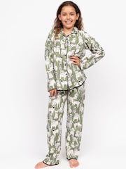 Cyberjammies Green Minijammies Printed Long Sleeve Pyjamas Set - Image 1 of 4