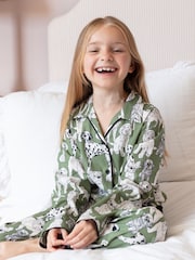 Cyberjammies Green Minijammies Printed Long Sleeve Pyjamas Set - Image 3 of 4