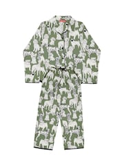 Cyberjammies Green Minijammies Printed Long Sleeve Pyjamas Set - Image 4 of 4
