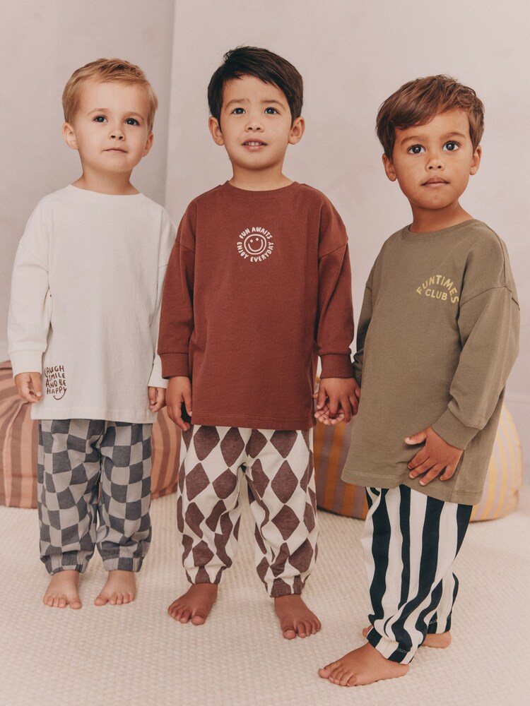 Multi Oversized Pyjamas 3 Pack (9mths-10yrs) - Image 1 of 13 Multi Oversized Pyjamas 3 Pack (9mths-10yrs) - Image 1 of 13