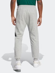 adidas Grey Essentials Big Logo Cuffed Fleece Joggers - Image 2 of 6
