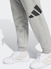 adidas Grey Essentials Big Logo Cuffed Fleece Joggers - Image 5 of 6