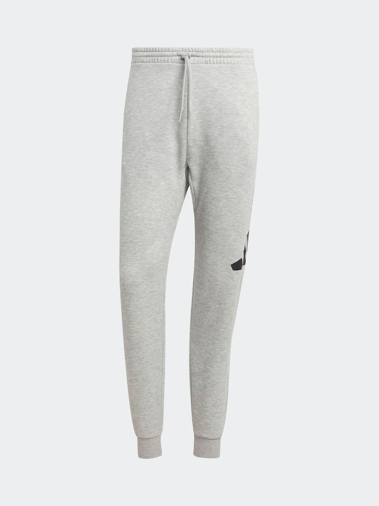 adidas Grey Essentials Big Logo Cuffed Fleece Joggers - Image 6 of 6