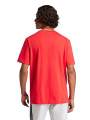 adidas Red Small Essentials Logo Single Jersey T-Shirt - Image 2 of 6