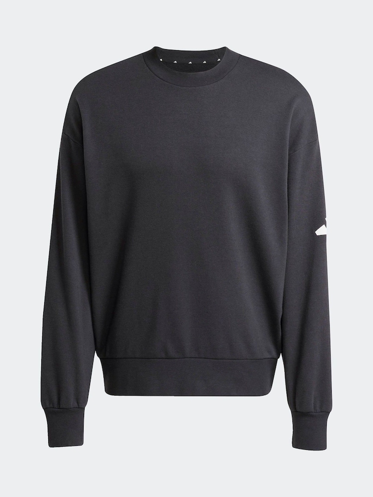 adidas Black Loose Fit Essentials 3 Bar Logo Sweatshirt - Image 6 of 6