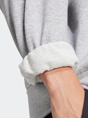 adidas Grey Loose Fit Essentials 3 Bar Logo Sweatshirt - Image 4 of 6