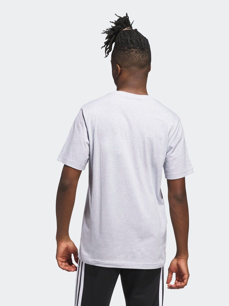 adidas Grey Varsity Crest Graphic Print T-Shirt - Image 2 of 6