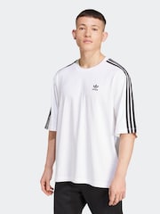 adidas Originals White/Black Oversized T-Shirt - Image 1 of 7