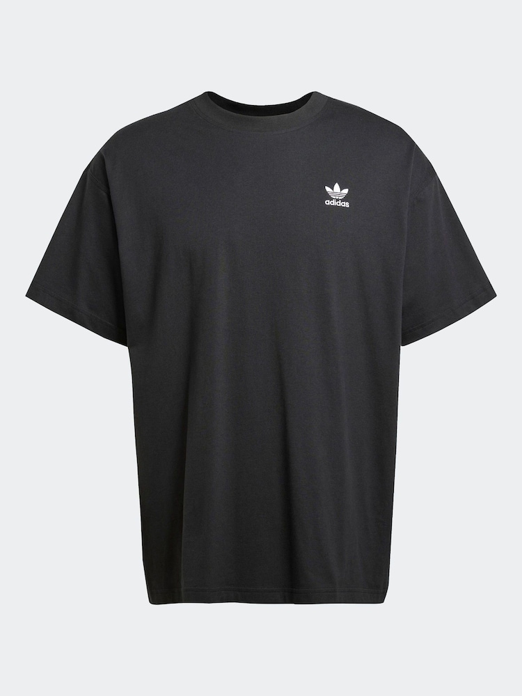 adidas Originals Black Oversized Trefoil Essentials T-Shirt - Image 6 of 6 adidas Originals Black Oversized Trefoil Essentials T-Shirt - Image 6 of 6
