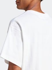 adidas Originals White Oversized Trefoil Essentials T-Shirt - Image 5 of 6