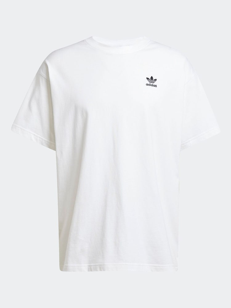 adidas Originals White Oversized Trefoil Essentials T-Shirt - Image 6 of 6