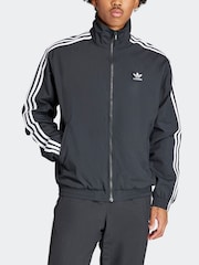 adidas Originals Black/White Adicolor Woven Firebird Jacket - Image 2 of 7