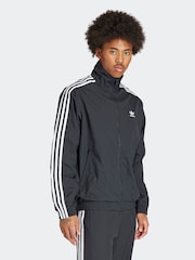adidas Originals Black/White Adicolor Woven Firebird Jacket - Image 4 of 7