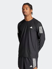 adidas Black Own the Run Long Sleeve Long-Sleeve Top - Image 1 of 6