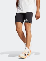 adidas Black Adizero Running Short Pocket Leggings - Image 1 of 6