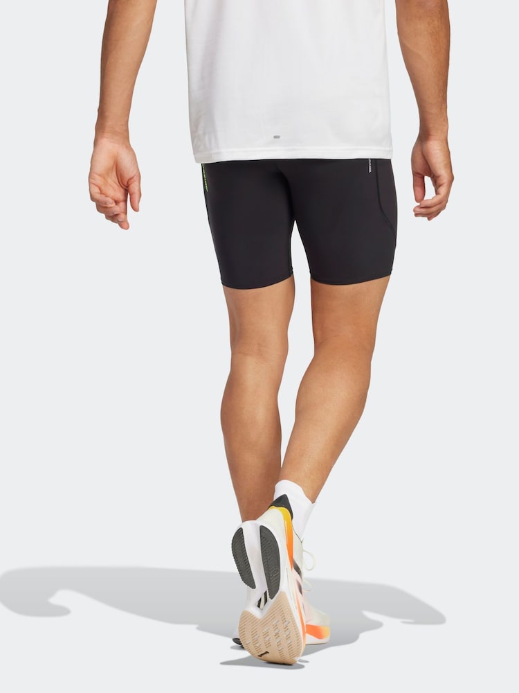 adidas Black Adizero Running Short Pocket Leggings - Image 2 of 6