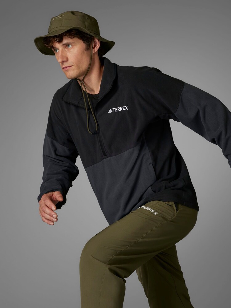 adidas Black/Grey Terrex Multi Climawarm Anorak Fleece - Image 1 of 15