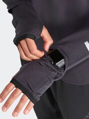 adidas Black Running Half Zip Sweatshirt - Image 4 of 6