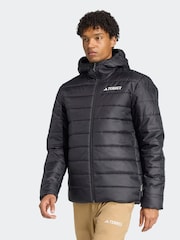adidas Black Terrex Essentials Climawarm Insulated Hooded Jacket - Image 1 of 6