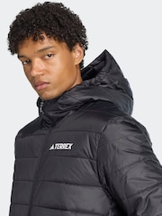 adidas Black Terrex Essentials Climawarm Insulated Hooded Jacket - Image 4 of 6