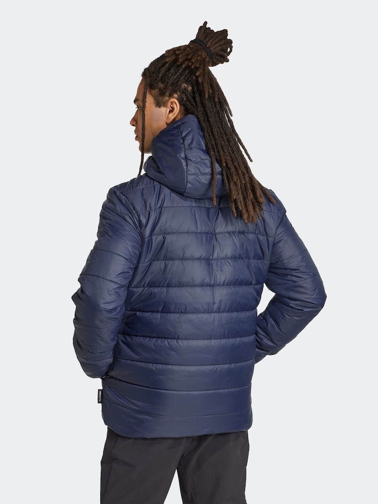 adidas Navy Terrex Essentials Climawarm Insulated Hooded Jacket - Image 2 of 6
