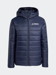 adidas Navy Terrex Essentials Climawarm Insulated Hooded Jacket - Image 6 of 6