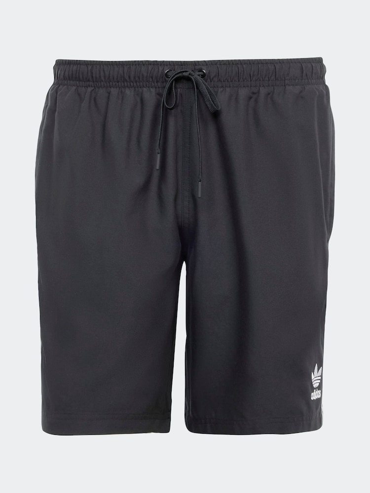 adidas Black Adicolor 3-Stripes 8-Inch Swim Shorts - Image 6 of 6