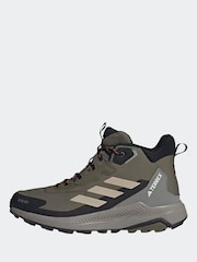 adidas Terrex Khaki Green Terrex Anylander Mid Rain.Rdy Hiking Trainers - Image 3 of 10