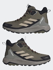 adidas Terrex Khaki Green Terrex Anylander Mid Rain.Rdy Hiking Trainers - Image 8 of 10