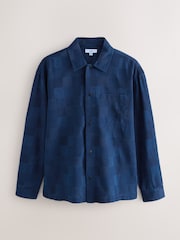 Azul añil - Patchwork Long Sleeve 100% Cotton Shirt - Imagen 1 de 3