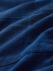 Azul añil - Patchwork Long Sleeve 100% Cotton Shirt - Imagen 2 de 3