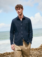 Indigo Blue Long Sleeve Denim Shirt - Image 1 of 11