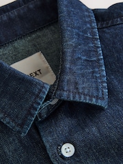 Indigo Blue Long Sleeve Denim Shirt - Image 10 of 11