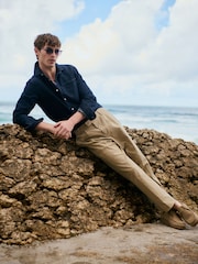 Indigo Blue Long Sleeve Denim Shirt - Image 2 of 11