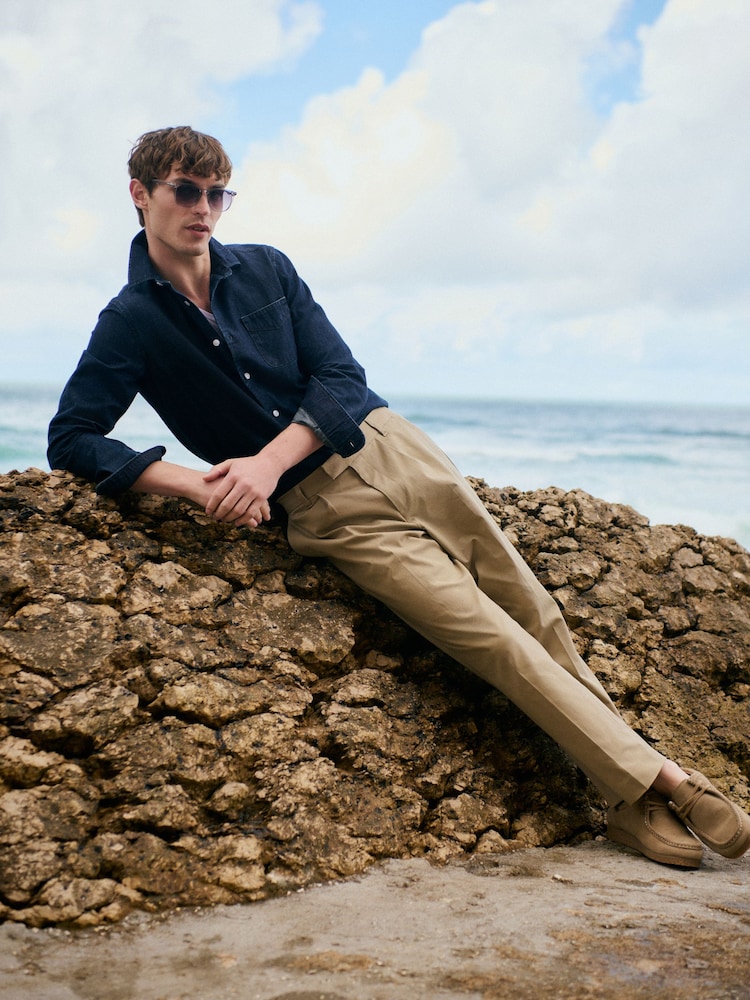 Indigo Blue Long Sleeve Denim Shirt - Image 2 of 11