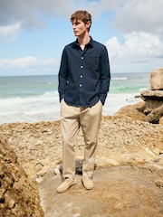 Indigo Blue Long Sleeve Denim Shirt - Image 4 of 11