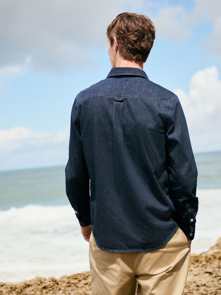 Buy Indigo Blue Long Sleeve Denim Shirt from Next USA