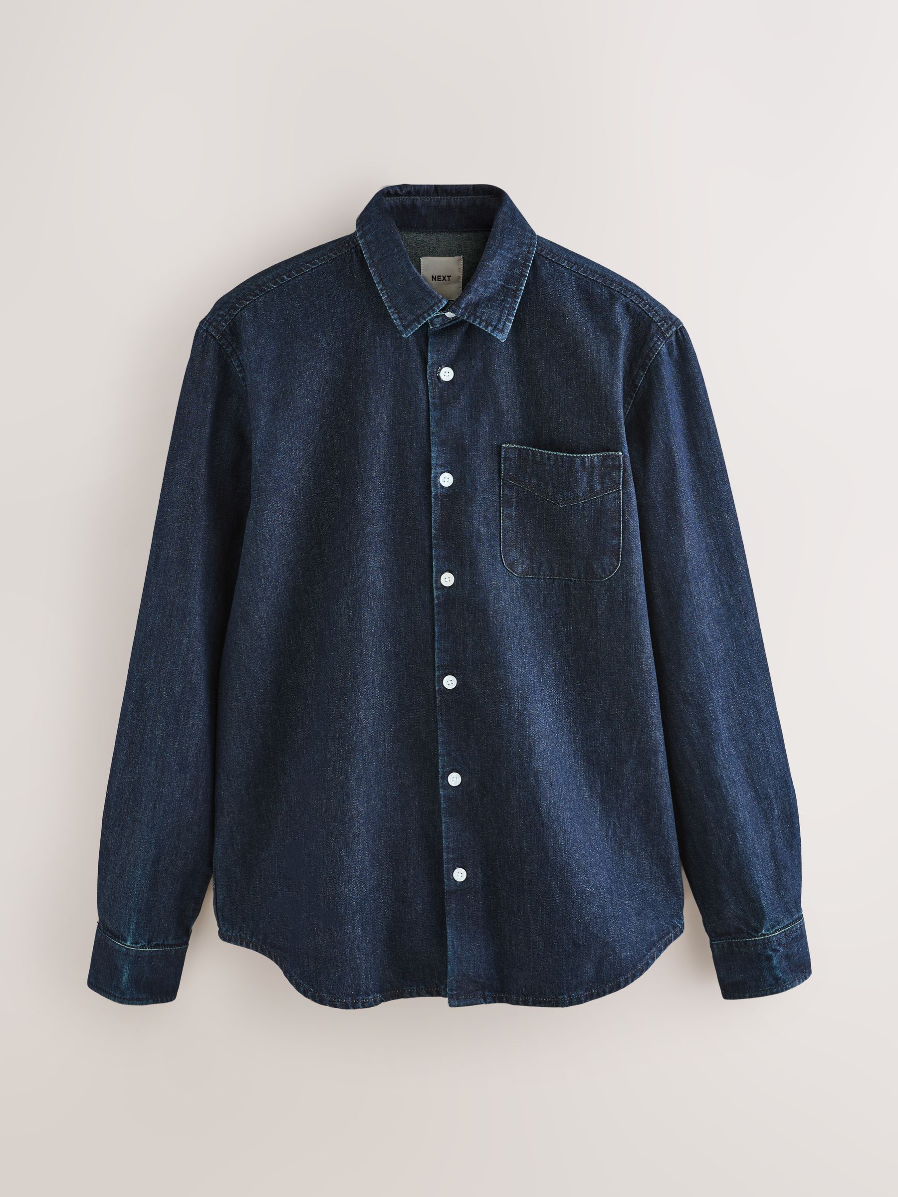 Buy Indigo Blue Long Sleeve Denim Shirt from Next USA