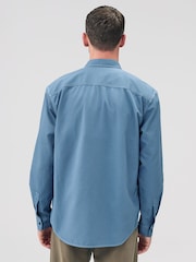 Azul - Camisa de manga curta estilo western com dois bolsos - Imagem 3 de 8