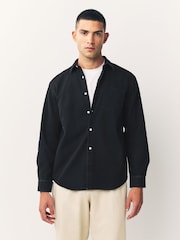 Black Long Sleeve Denim Shirt - Image 1 of 7