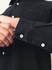 Black Long Sleeve Denim Shirt - Image 4 of 7