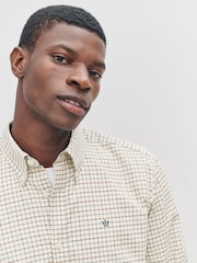 Neutral Long Sleeve Check Oxford Shirt - Image 4 of 8