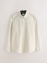 Neutral Long Sleeve Check Oxford Shirt - Image 6 of 8