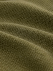 Khaki Green Twin Pocket Western Style Short Sleeve Shirt - Image 7 of 8
