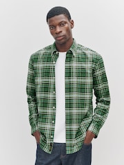 Green Long Sleeve Check Oxford Shirt - Image 1 of 9
