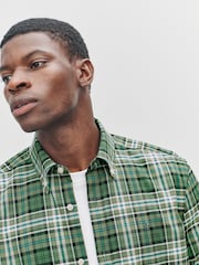 Green Long Sleeve Check Oxford Shirt - Image 5 of 9