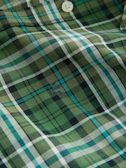Green Long Sleeve Check Oxford Shirt - Image 9 of 9